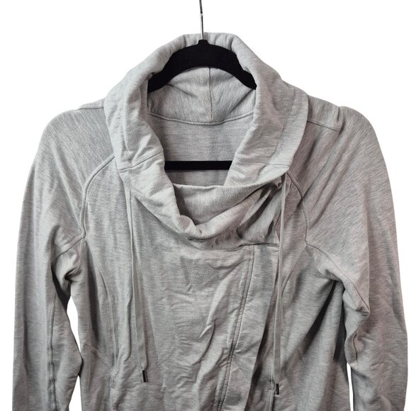 Lululemon Jacket Womens 6 Gray Cocoon Wrap Modal French Terry Coast Easy - Picture 4 of 9